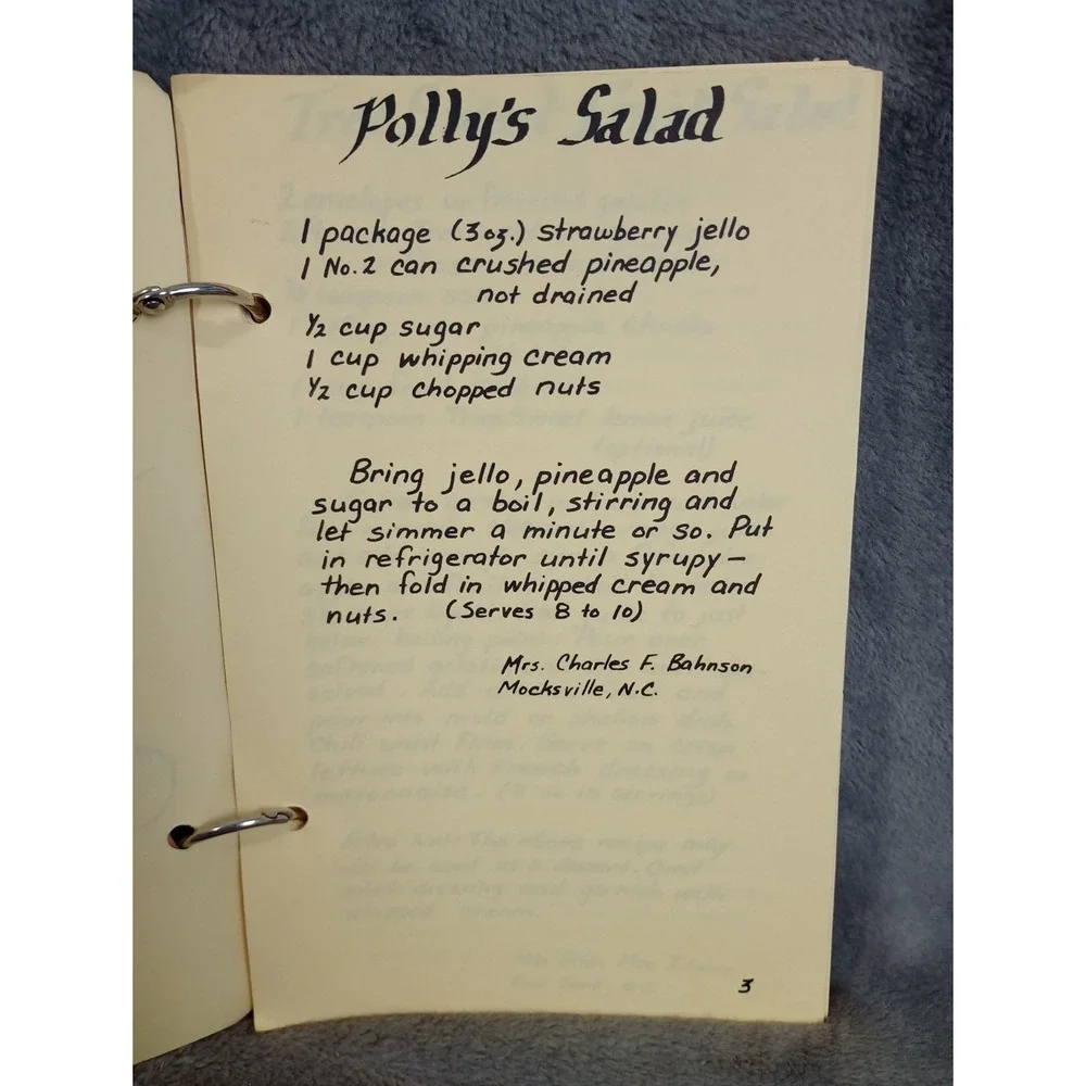 Local Family‎ Handmade Cookbook Johnson Gomez Family Winston-Salem East Bend, NC
